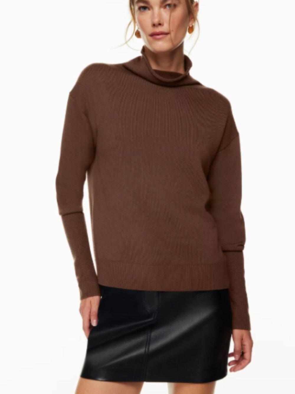 Wilfred Brown Cowl Neck Sweater